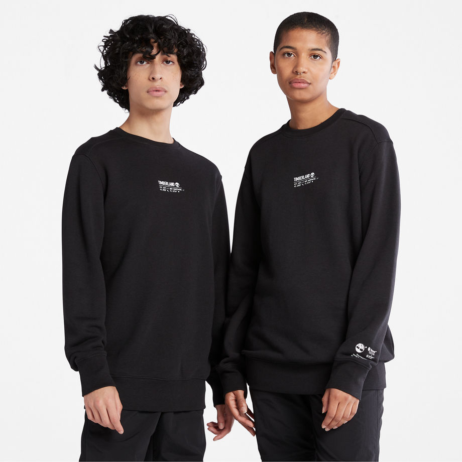Timberland Refibra Sweat-shirt Luxe Comfort Essentials Raglan Pour Homme En Noir Noir