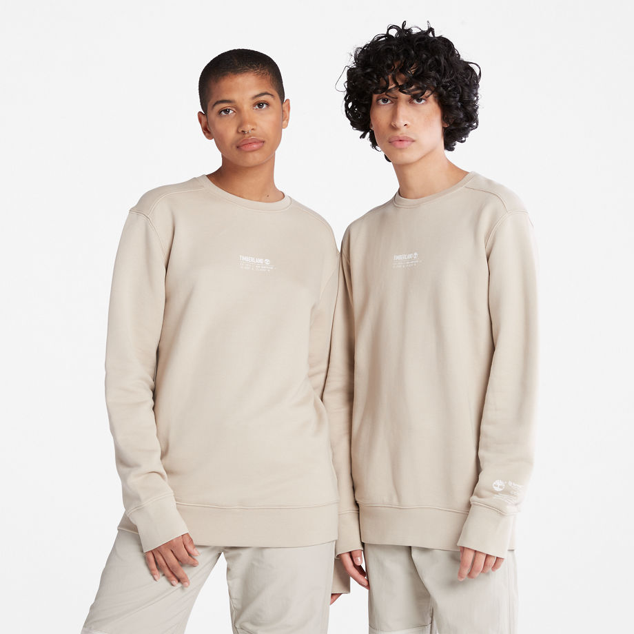 Timberland Refibra Sweat-shirt Luxe Comfort Essentials Raglan Pour Homme En Gris Gris Clair