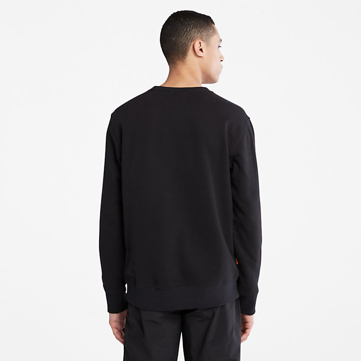 Side-Logo Sweatshirt for Men in Black-