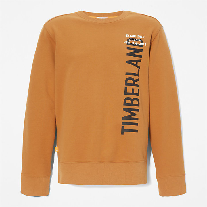 Side-Logo Sweatshirt for Men in Orange-