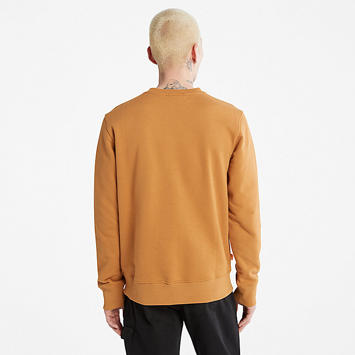 Sweatshirt met logo op zijkant voor heren in oranje