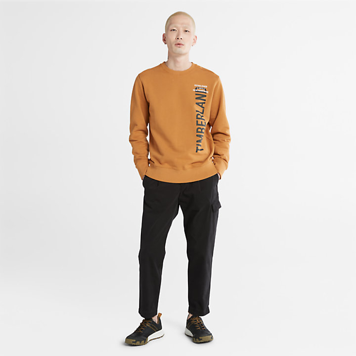 Side-Logo Sweatshirt for Men in Orange-