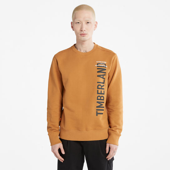 Side-Logo Sweatshirt for Men in Orange | Timberland