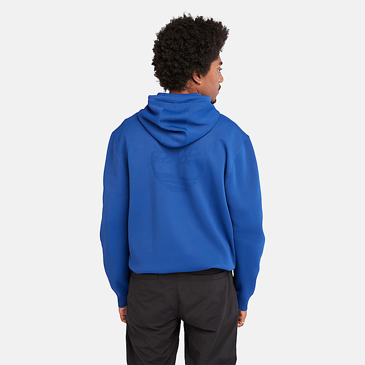 Engineered Half-zip Hoodie for Men in Blue