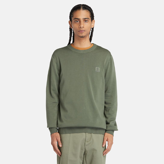 Stückgefärbter Pullover für Herren in Grün | Timberland