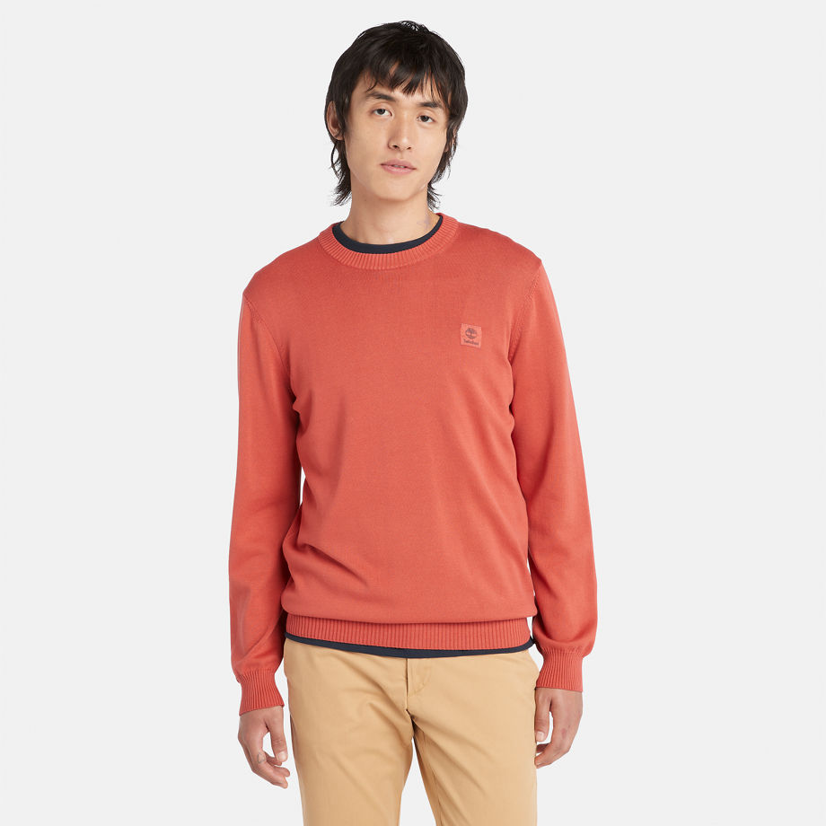 Timberland Garment-dyed Jumper For Men In Red Red, Size L