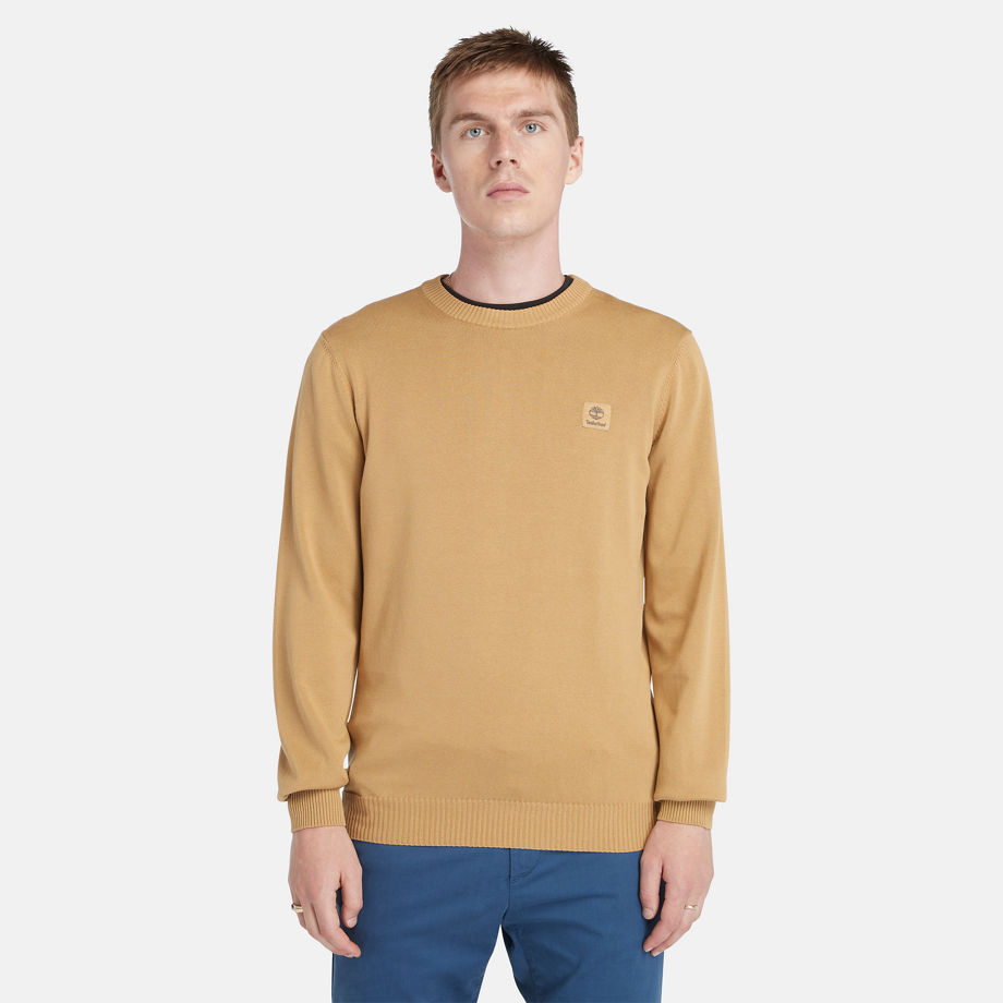Timberland Garment-dyed Jumper For Men In Dark Yellow Yellow, Size 3XL