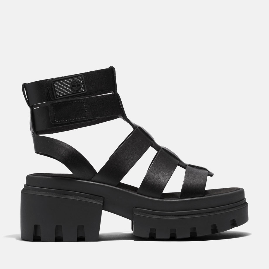 Timberland Everleigh Ankle-strap Sandal For Women In Black Black