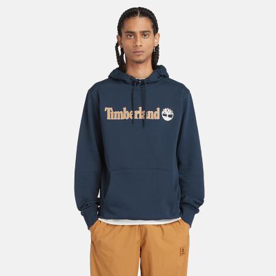 Linear Logo Hoodie for Men in Navy | Timberland