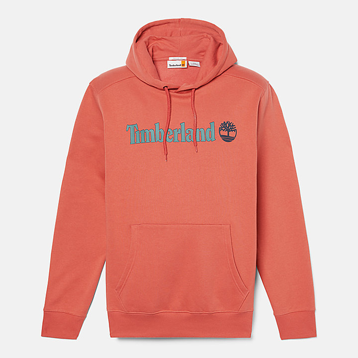 Linear Logo Hoodie for Men in Red