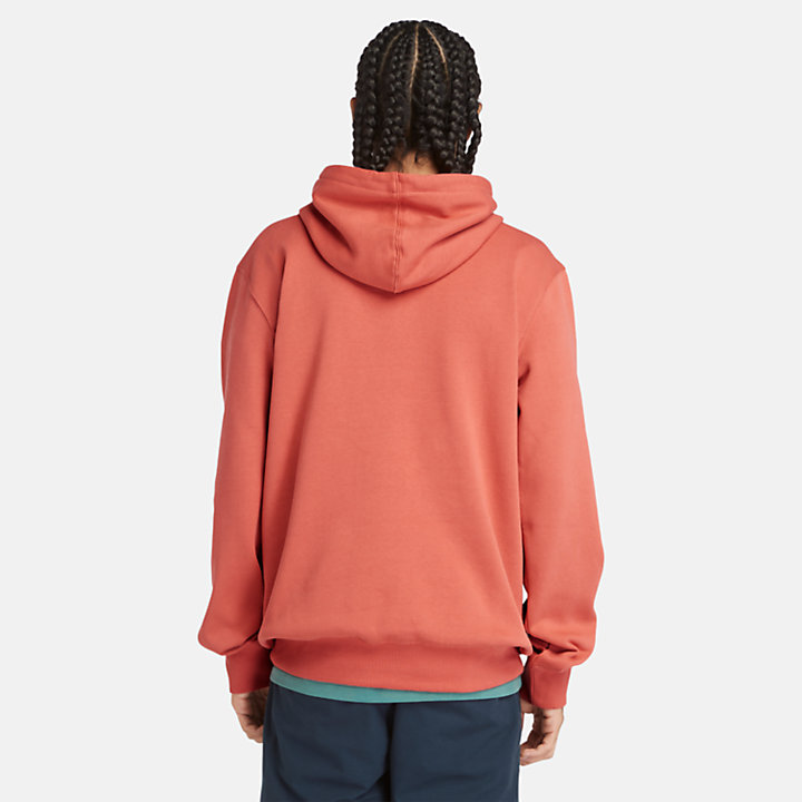Linear Logo Hoodie for Men in Red-