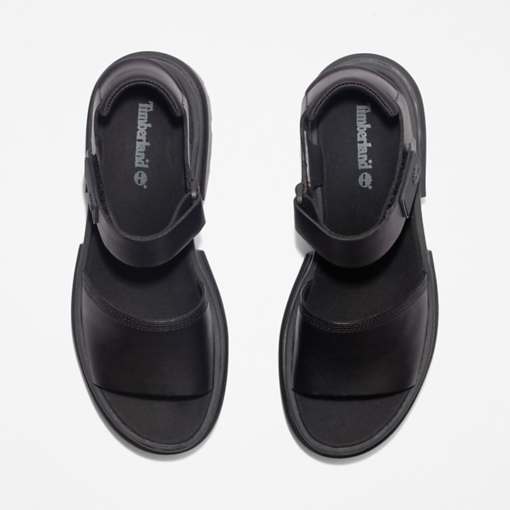 Everleigh Two-Strap Sandaal voor dames in zwart-
