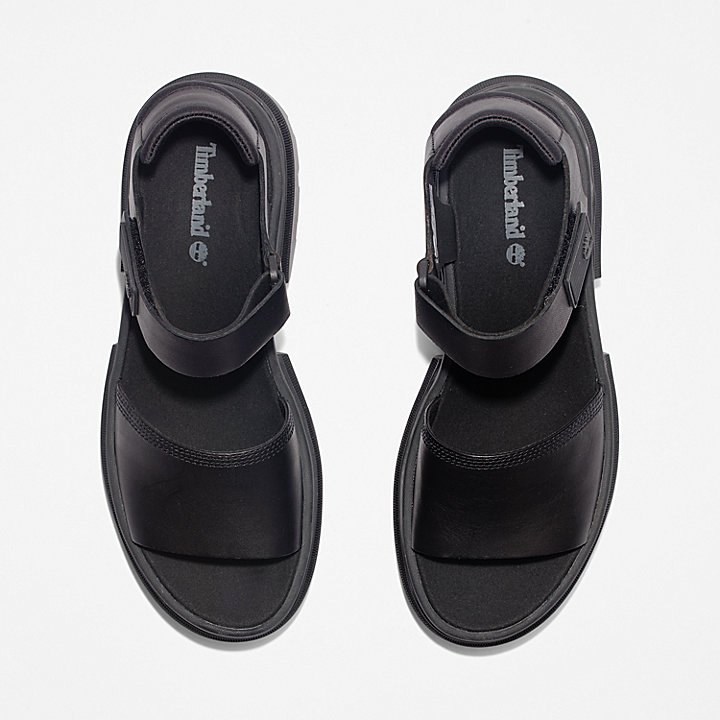 Everleigh Two-Strap Sandaal voor dames in zwart