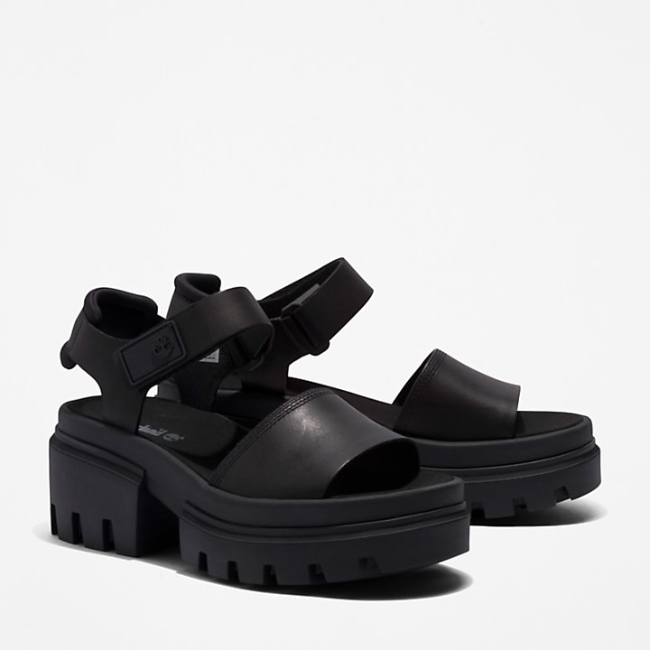 Everleigh Two-Strap Sandal for Women in Black-