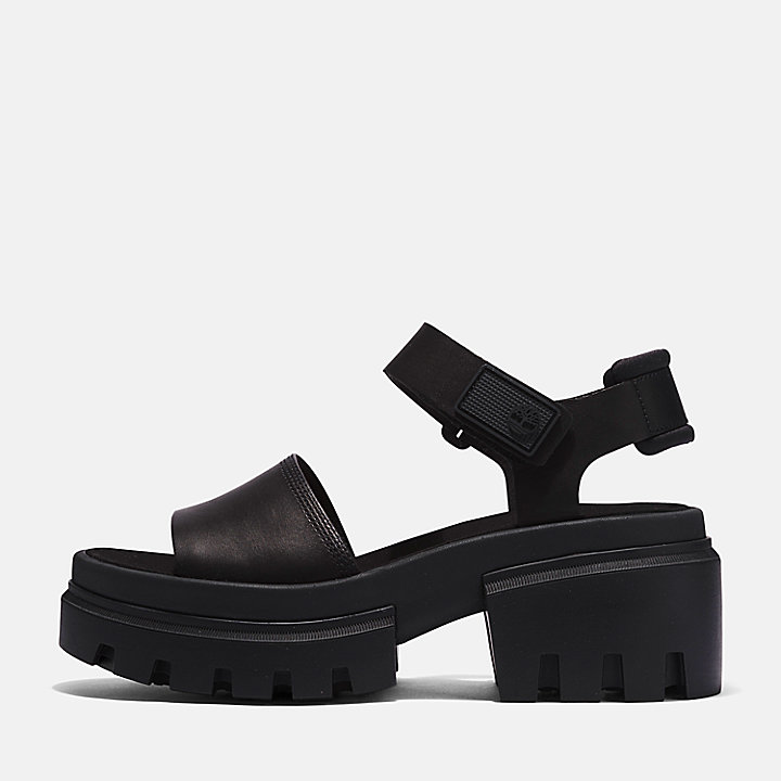 Everleigh Two-Strap Sandaal voor dames in zwart