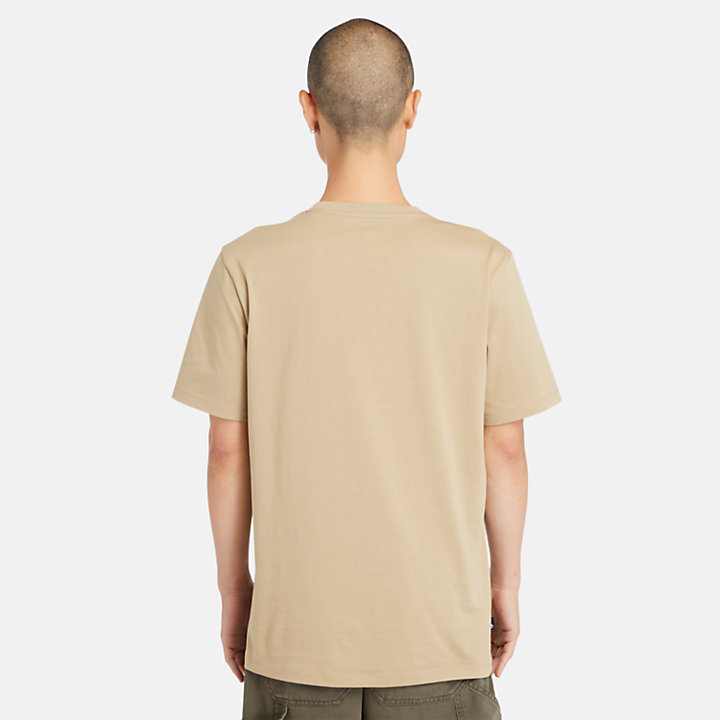 Linear Logo T-shirt voor heren in beige-