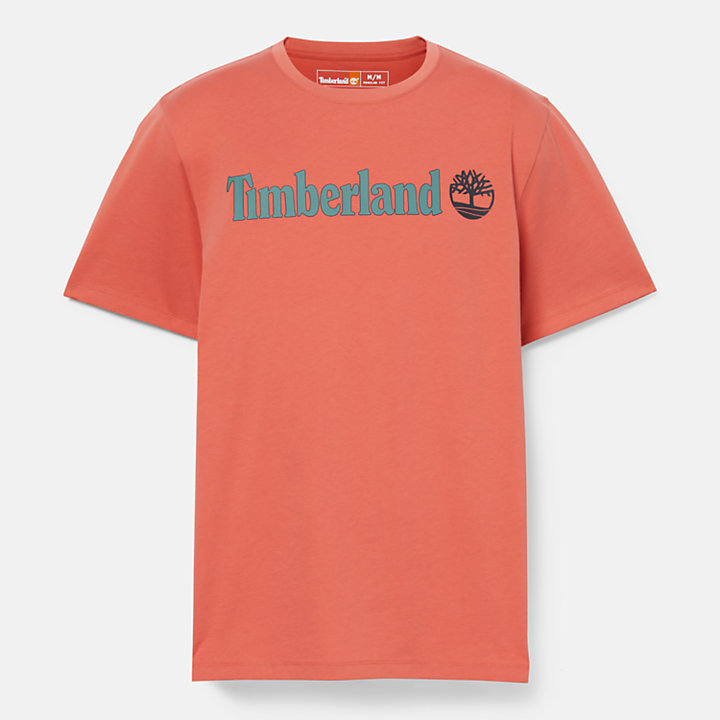 Linear Logo T-shirt voor heren in lichtoranje-
