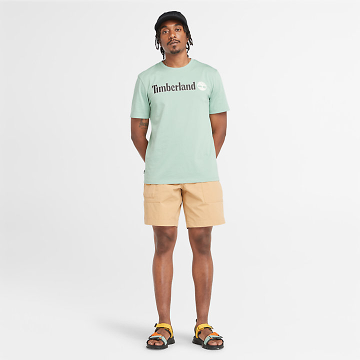 T-shirt com Logótipo para Homem em verde-claro-