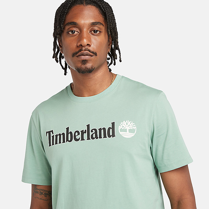 Linear Logo T-shirt voor heren in lichtgroen