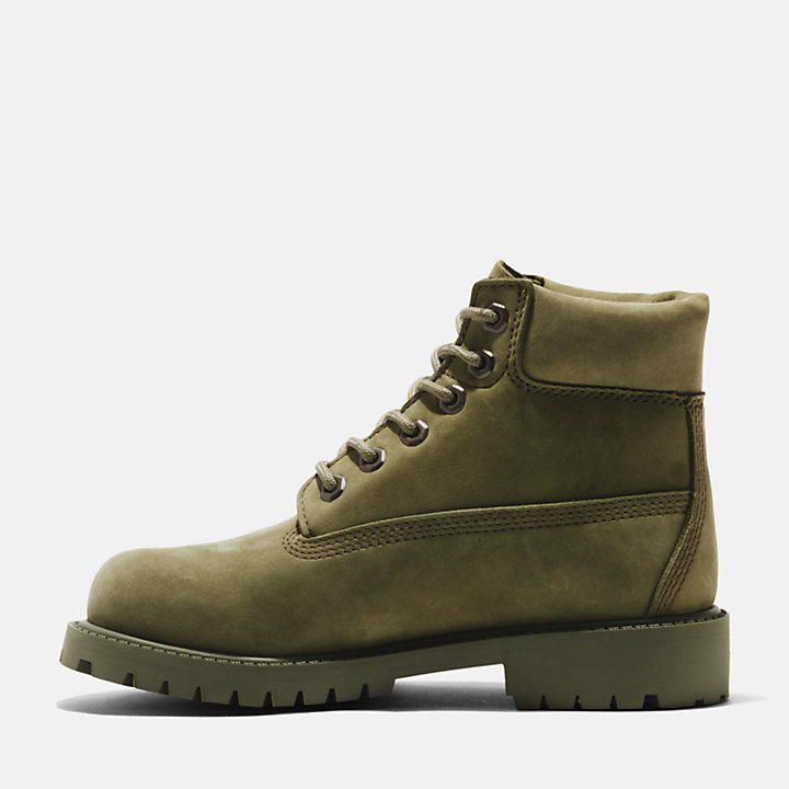 Premium 6 Inch Waterproof Boot for Junior in Dark Green-
