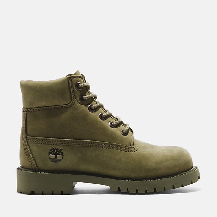 Premium 6 Inch Waterproof Boot for Junior in Dark Green-