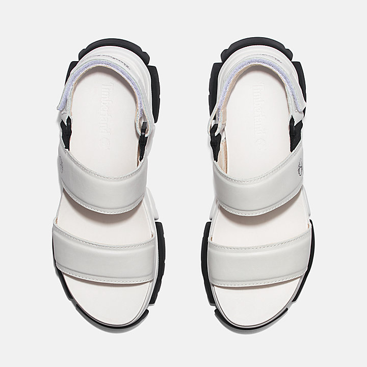Adley Way Backstrap Sandal for Women in White
