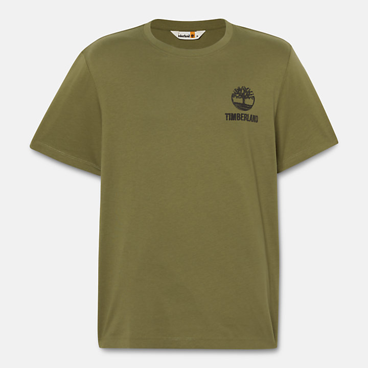 T-shirt Gráfica para Homem em verde-