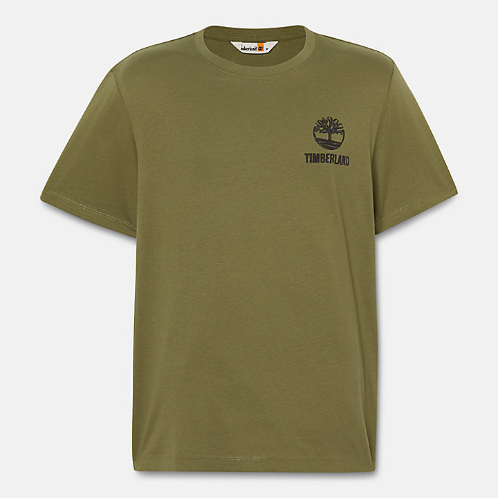 Camiseta con estampado gráfico para hombre en verde