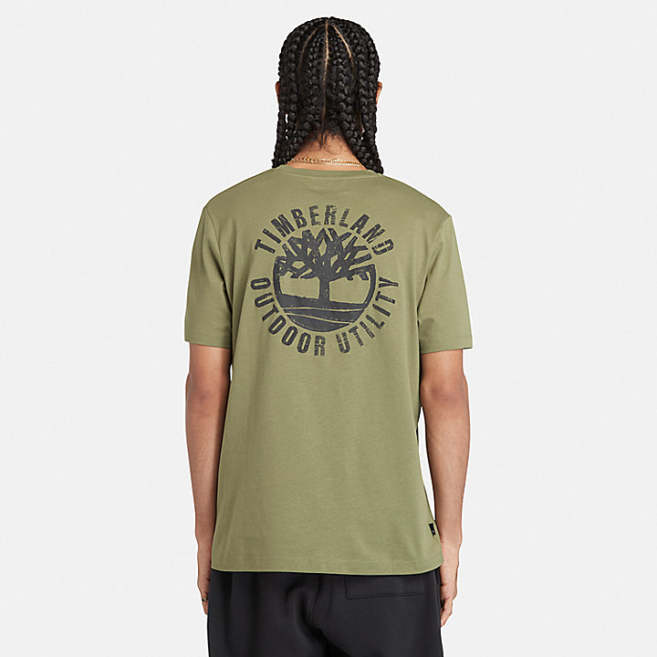 T-Shirt mit Grafik-Print für Herren in Grün