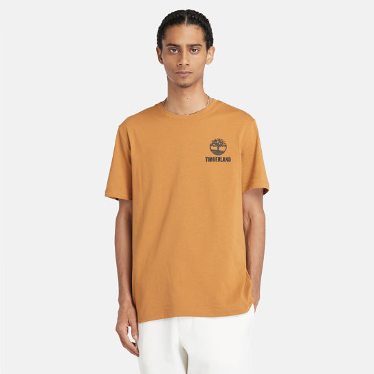 Camiseta con estampado gráfico para hombre en amarillo oscuro | Timberland