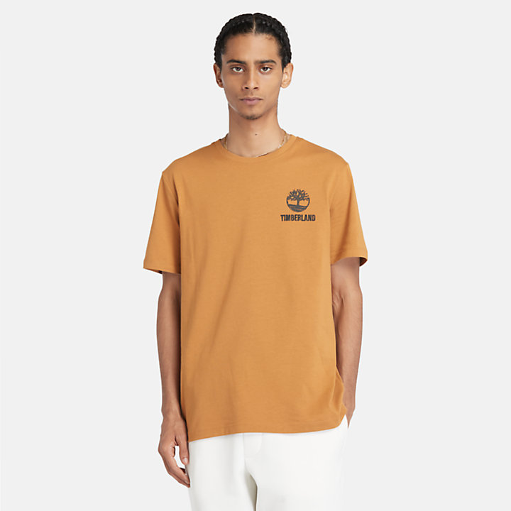 T-shirt con Grafica da Uomo in giallo scuro-
