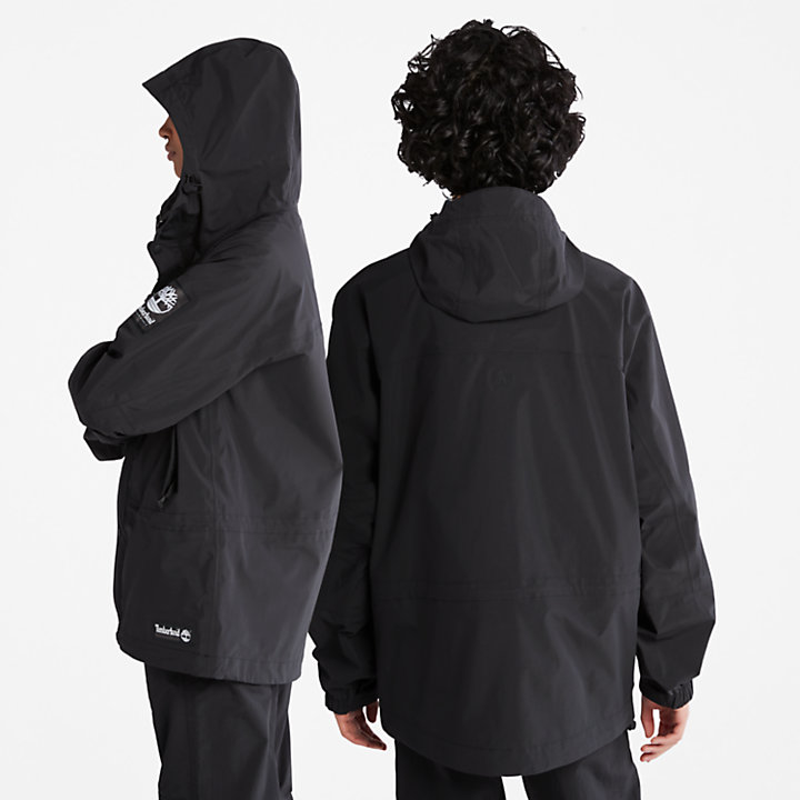 Waterproof 3-Layer Shell Rain Jacket in Black-