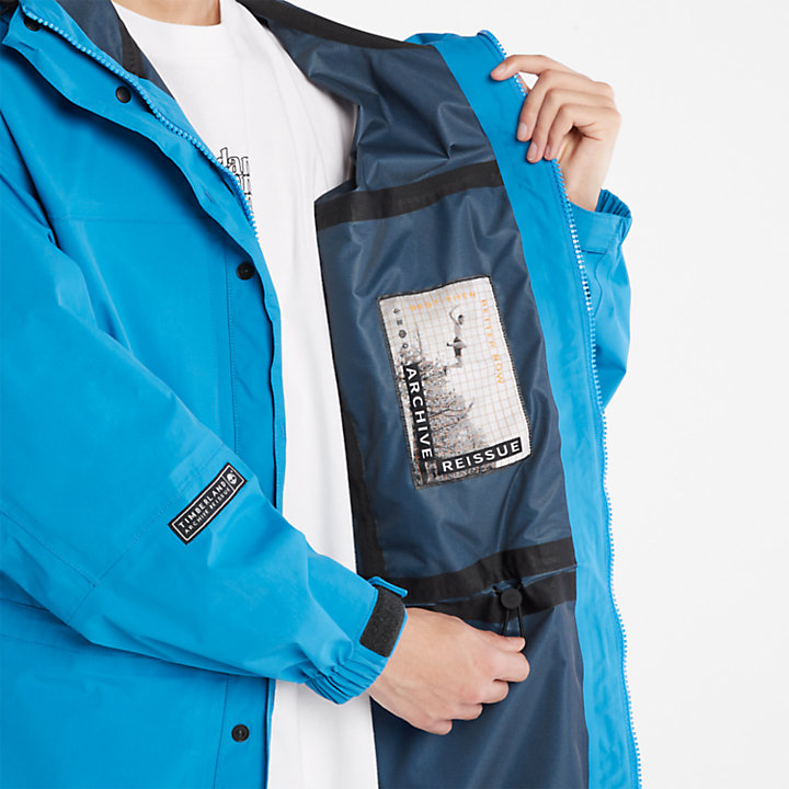 Waterproof 3-Layer Shell Rain Jacket in Blue-