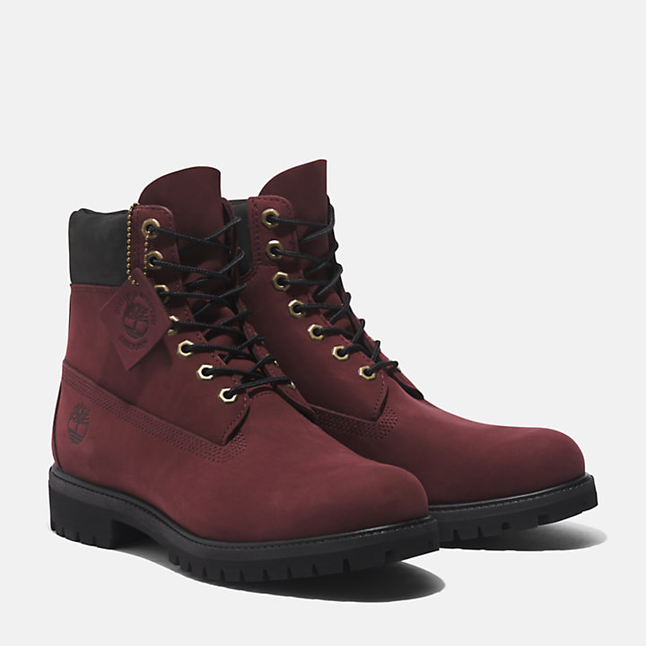 Timberland® Premium 6 Inch Boot for Men in Burgundy-