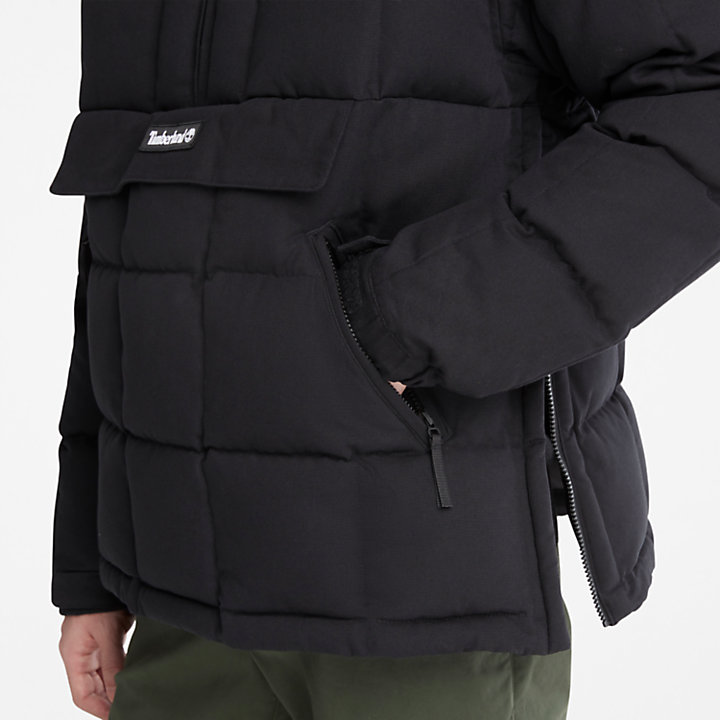Progressive Utility Puffer Jacket for Men in Black-
