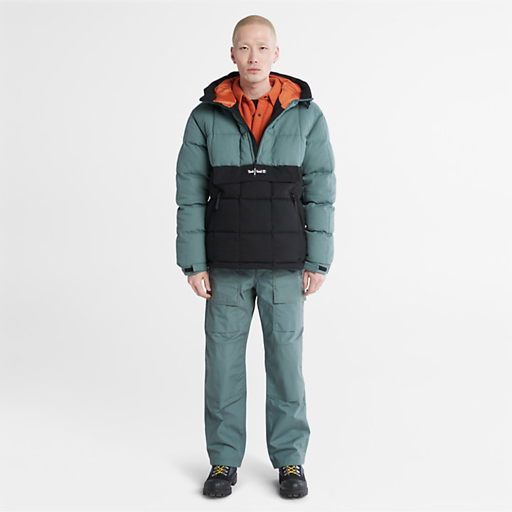 Progressive Utility Puffer Jacket for Men in Green/Black-
