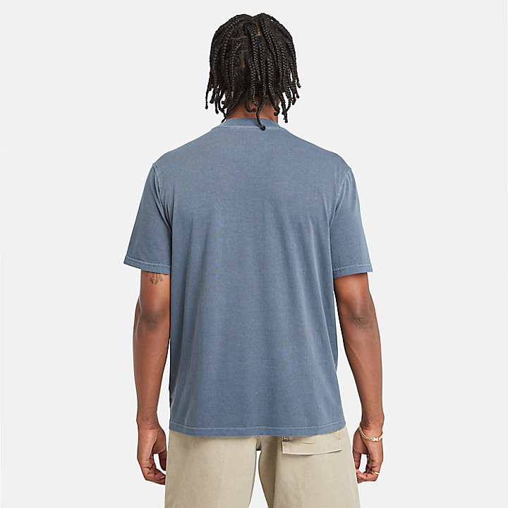 T-shirt com Bolso no Peito Merrymack River para Homem em azul