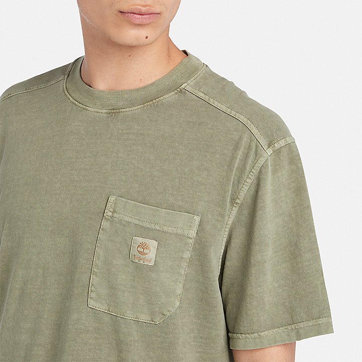 Merrymack River T-Shirt met borstzakje voor heren in groen