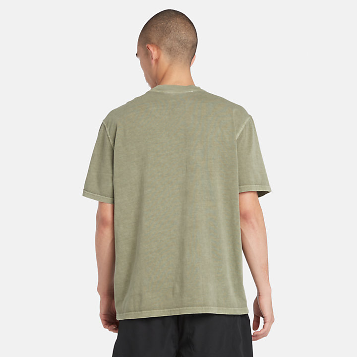 Merrymack River T-Shirt met borstzakje voor heren in groen-