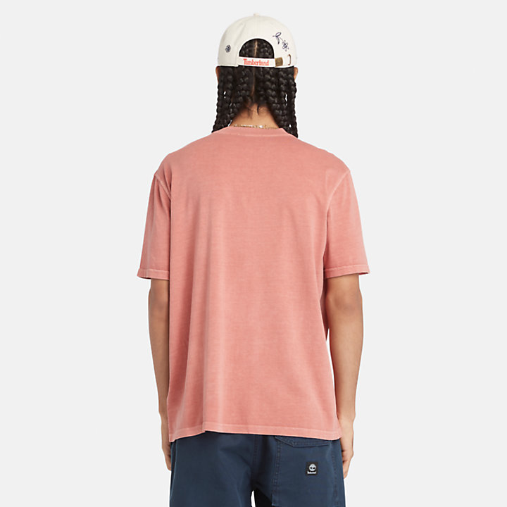 Merrymack River T-Shirt met borstzakje voor heren in roze-