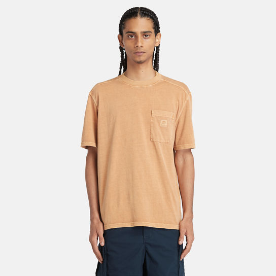 T-shirt à poche poitrine Merrymack River pour homme en jaune foncé | Timberland