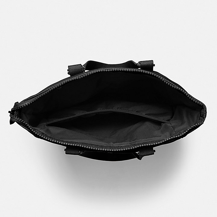 Rucksack aus Canvas und Leder in Schwarz