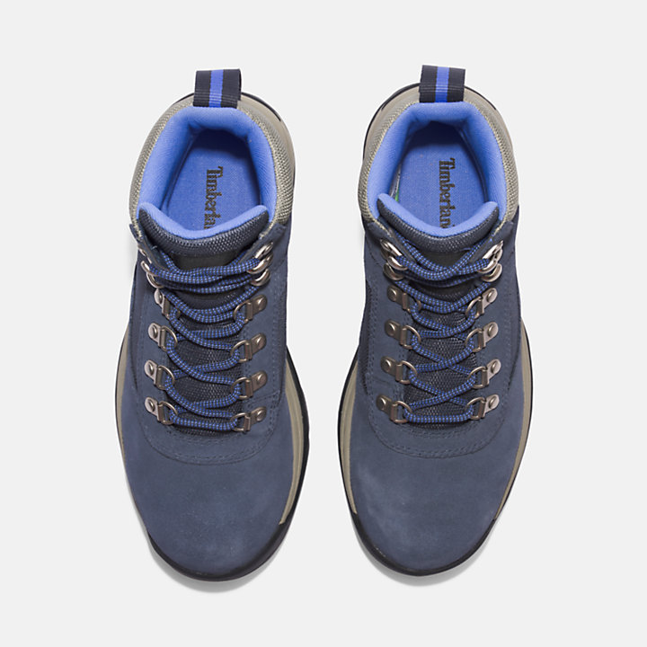 White Ledge Lace-up Hiking Boot for Women in Navy-