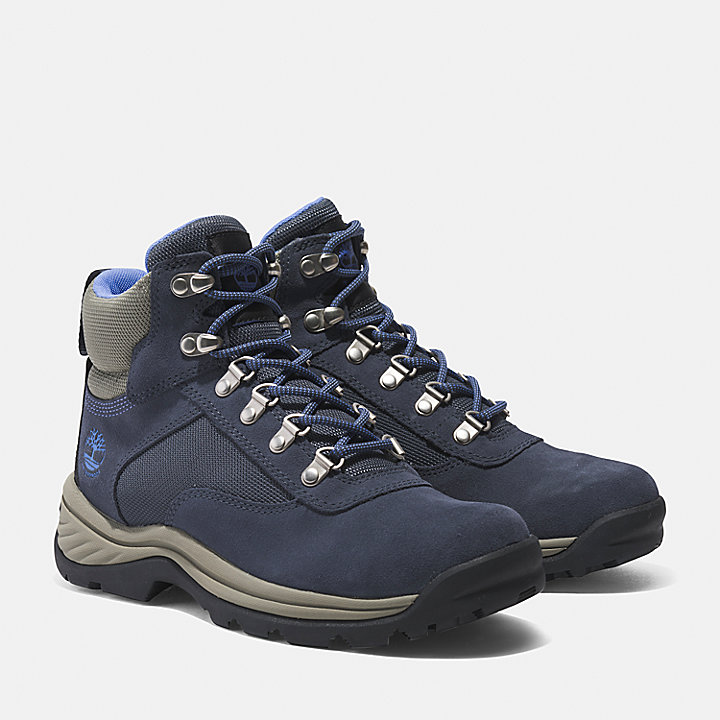 White Ledge Lace-up Hiking Boot for Women in Navy
