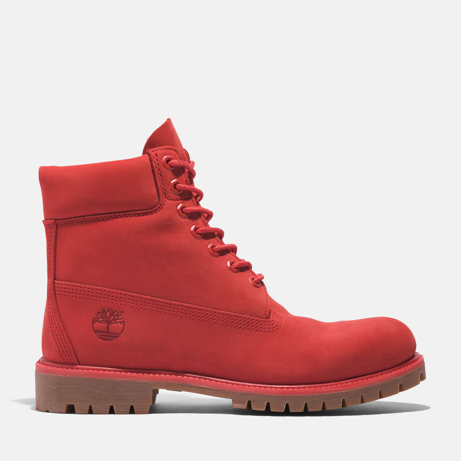 Timberland 50th Edition Premium 6-inch Waterproof Boot For Men In Red Red, Size 7