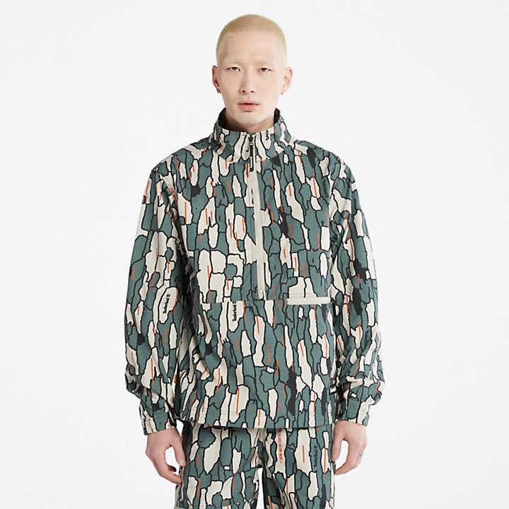 Waterbestendig pullover-jack voor heren in camouflage-