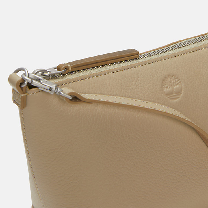Tuckerman Leather Crossbody Bag for Women in Beige-