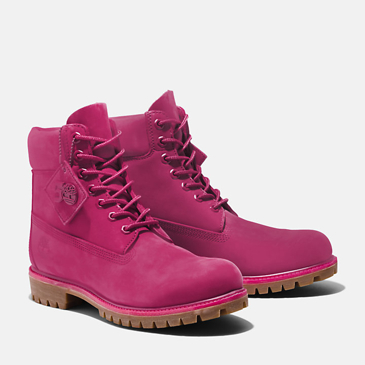 Botas impermeables 6-Inch Timberland® 50th Edition Premium para hombre en rosa oscuro-