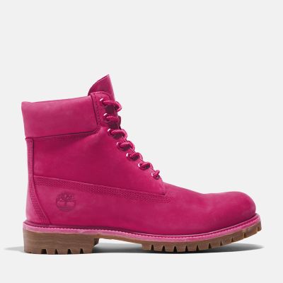 Timberland 50th Edition Premium 6-inch Waterproof Boot For Men In Dark Pink Pink