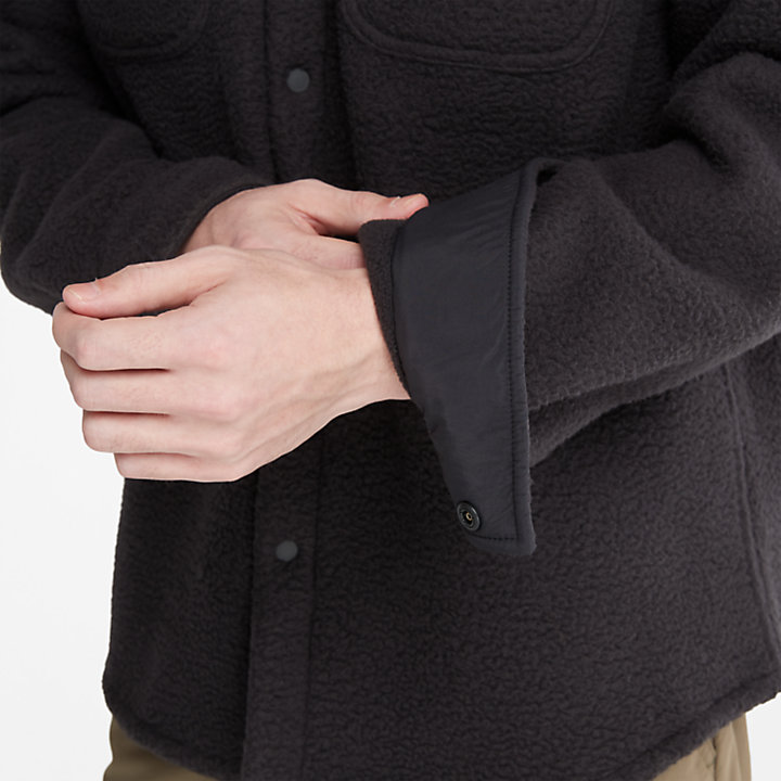Camisa tipo chaqueta con cuello polar Progressive Utility para hombre en color negro-